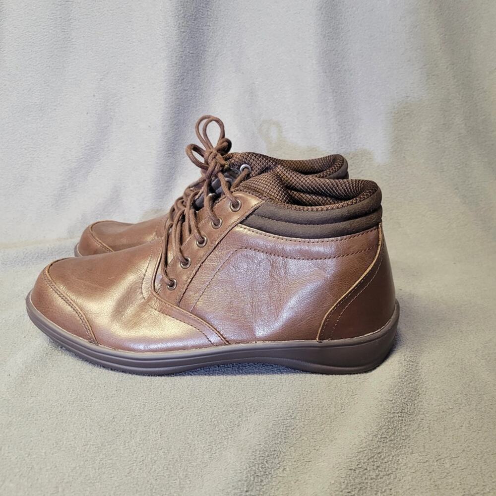 OrthoFeet‎ Shoes Womens Brown 10 5 W Leather Comfort - Picture 4 of 10